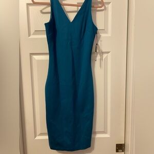 White House Black Market Teal (Stardom) Midi Dress Size 00